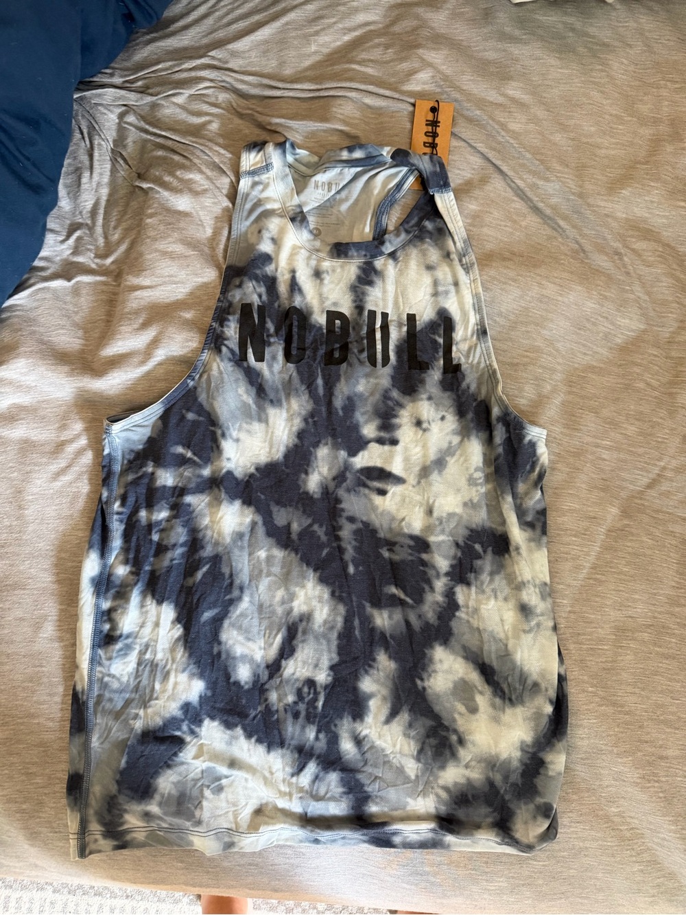 Nobull Tie-Dye Tank Top - Blue & White